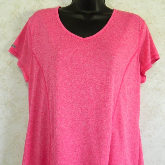 Ladies Danskin Now Semi Fitted Pink Pull Over Size XXL Dri-More 100% Polyester - Picture 1 of 11